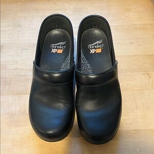 Dansko Classic Black Leather Clogs